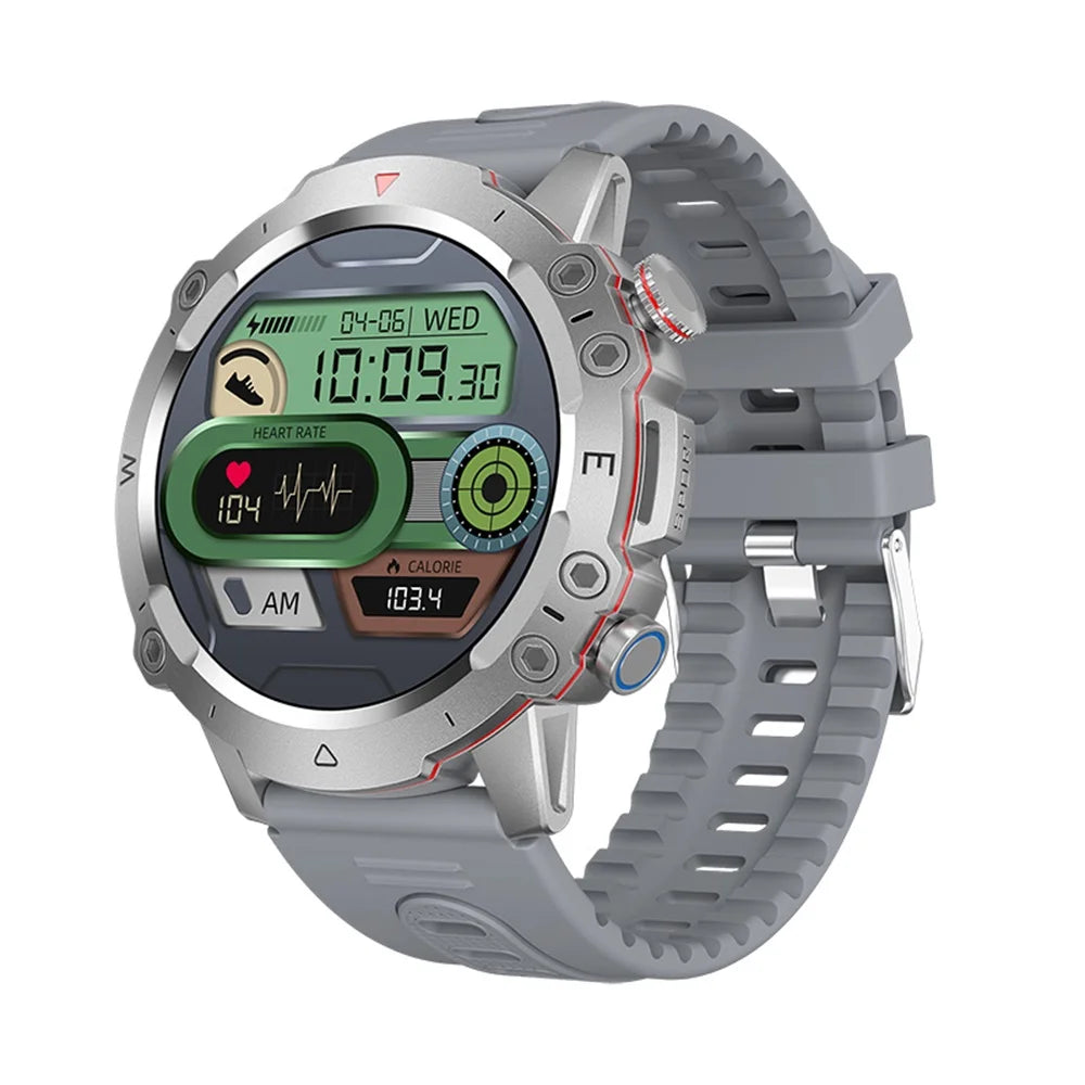 New Outdoor Sports Fitness Smart Watch Heat Rate Sleep Health Clock Waterproof Voice Assistant Alarm Clock Music Smartwatch
