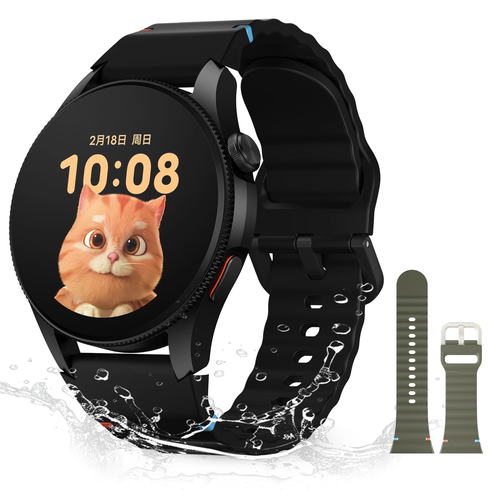 Pinteek G12 Dual-Band GPS Smartwatch: Military-Grade Compass, 3ATM Waterproof, 150+ Sport Modes Smart Watches for Men