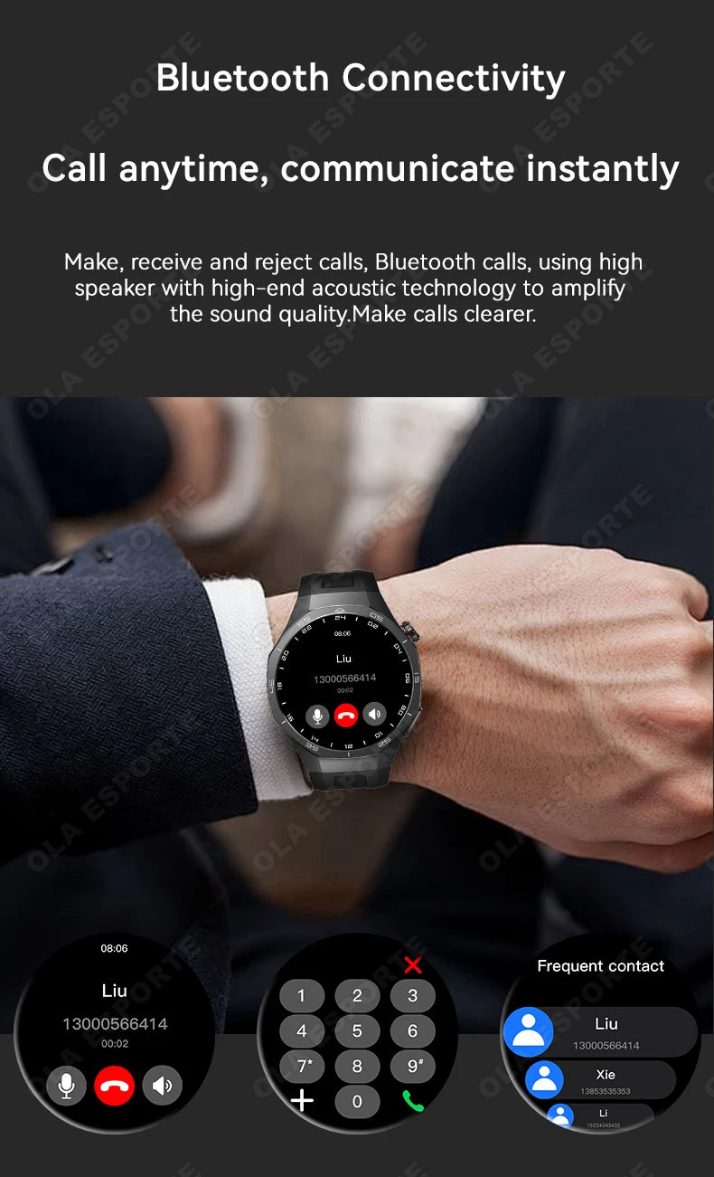 2026 New Watch5 PRO Smart Watch Men AMOLED HD Screen Sports Fitness Waterproof Watch Heart Rate Bluetooth Call Smartwatch HW12