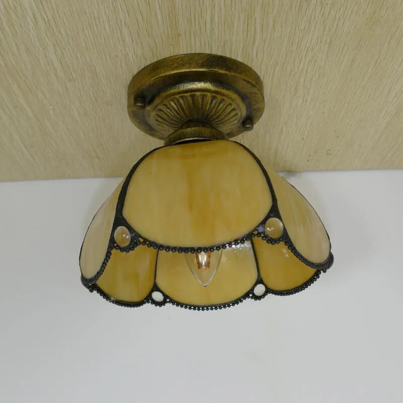 Tiffany Small Living Room Warm Bedroom Ceiling Lamp Modern Simple Living Room Lamps Creative Color Dining Room Lights