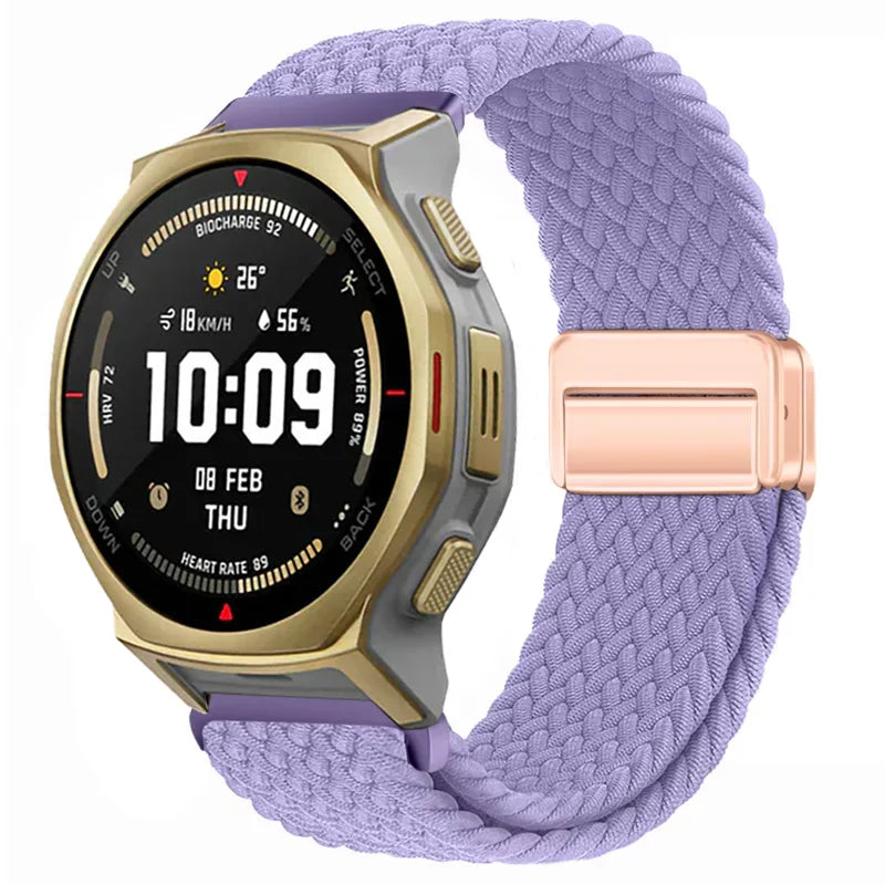 20mm 22mm Nylon Strap for Amazfit T-Rex3 Pro 48/44mm Helio Balance 2 Magnetic Buckle Bracelet Amazfit Active 2 Bip 6 5 Wristband
