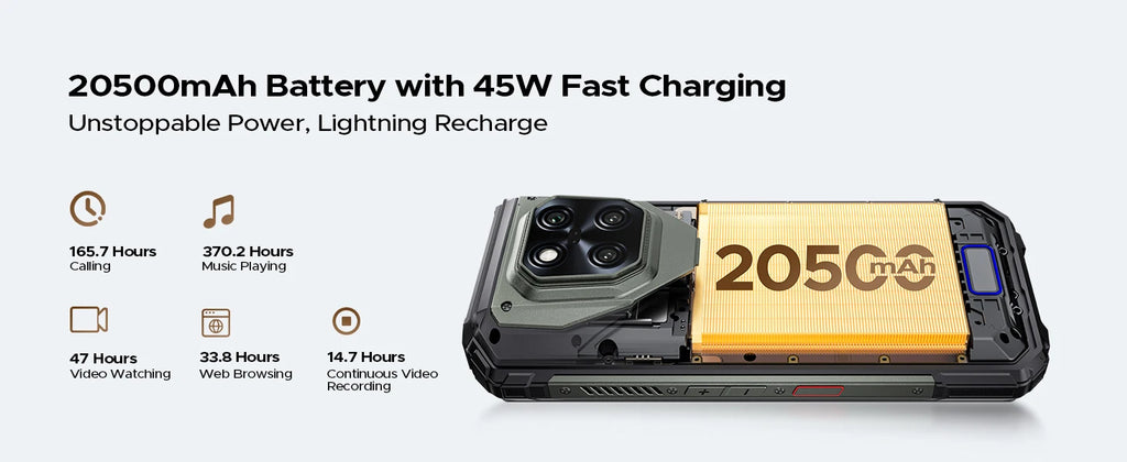 DOOGEE V Max LR 5G Rugged Phone  Laser Rngefinder Dual Camping lights 20500mAh Battery Light Effect 16GB 512GB Smartphone NFC