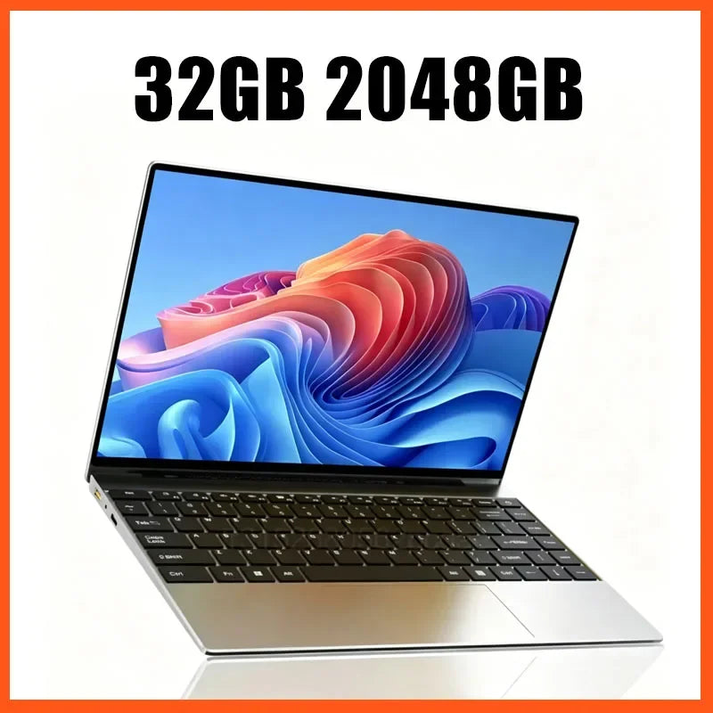 2026 New 14.1 Inch Ultra Thin Laptop Intel Core i9-9880H Win11 16GB/32GB DDR4 RAM 2TB SSD Portable Business Office Notebook