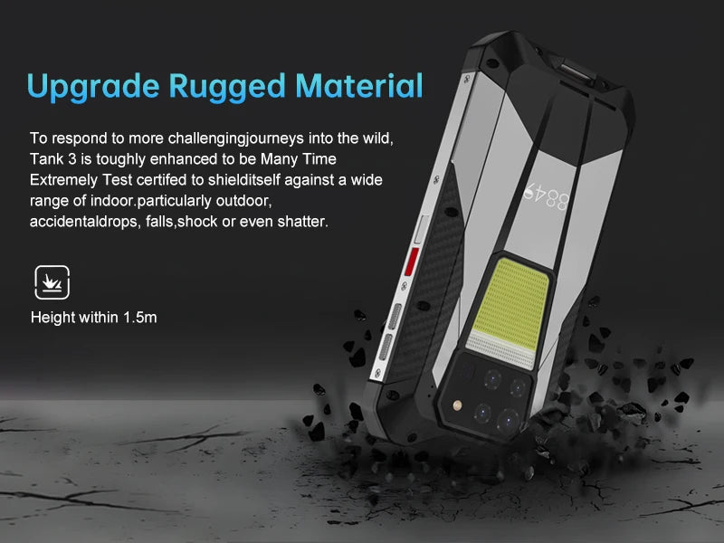 8849 Tank 3 Rugged 32GB 512GB 23800mAh Android14 120W Charger Dimensity 8200 5G 200MP 120Hz Outdoor Light  GPS Dual SIM