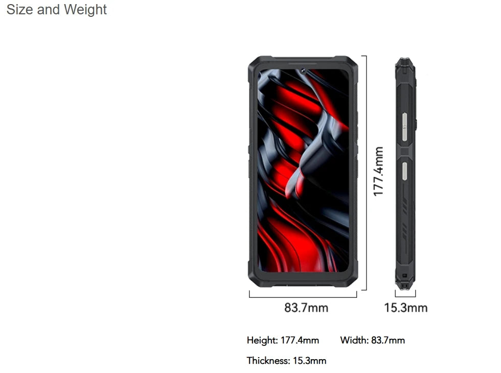 Thin Rugged Smartphone Android 15 Cubot KingKong ES 3, 10200mAh Battery, 16GB RAM(6+10), 256GB ROM, 6.745-Inch 120Hz Screen, NFC