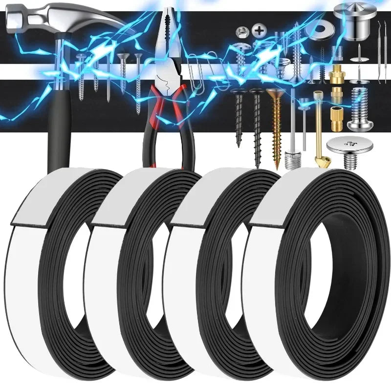 10/1m Strong Magnetic Tape Self Adhesive Magnetic Strips Flexible Tapes for Home Office DIY Photos Poster Fixed Rubber Magnets