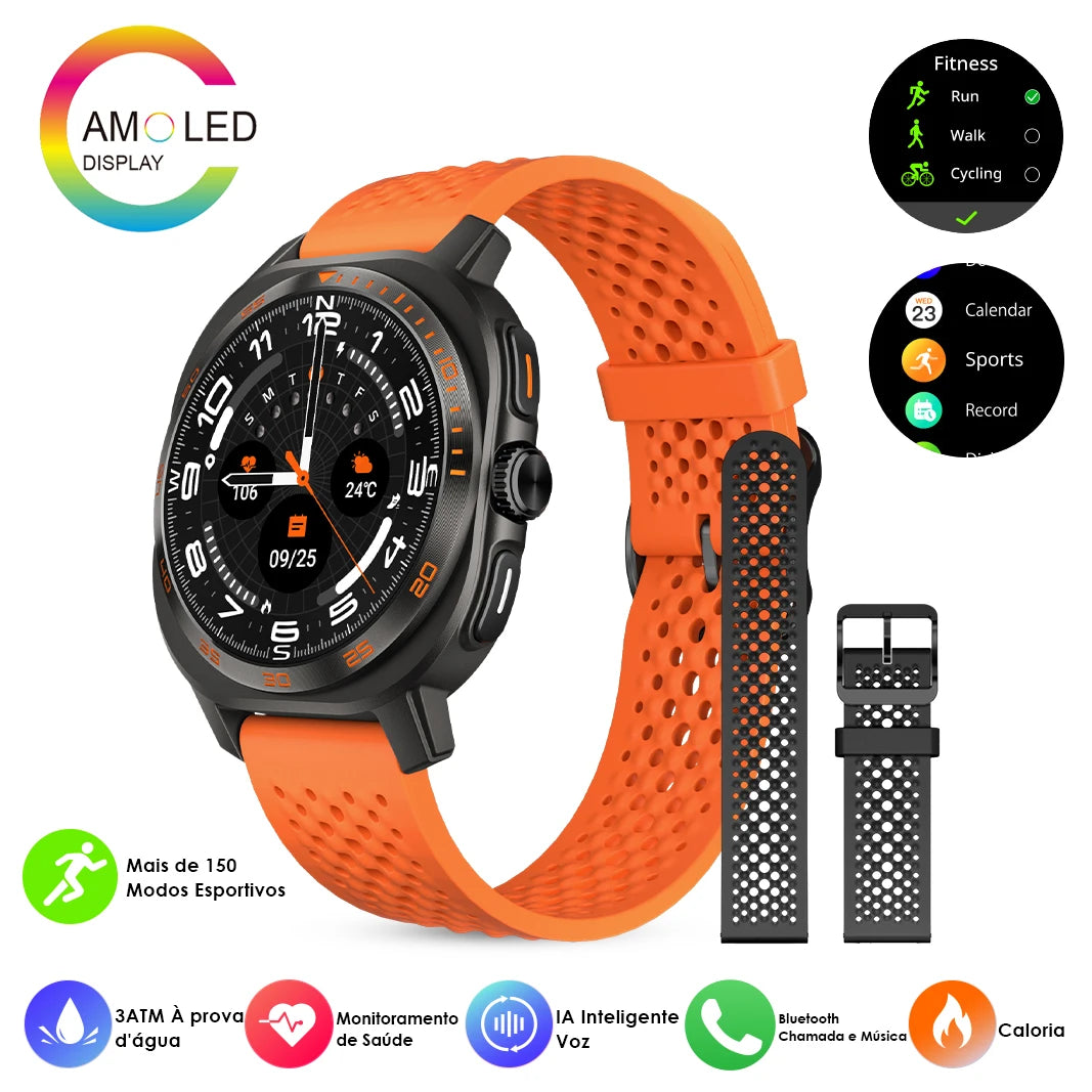 AURAFIT AM32 Custom Watch Wallpaper Smartwatch Call/Message Alerts Wireless Calls Sports Watch