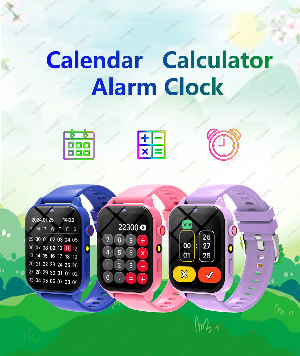 Children Games Smart Watch 2026 New Sleep Monitoring LED Flashlight Alarm Camera Step count Watch Smartwatch For Birthday gift