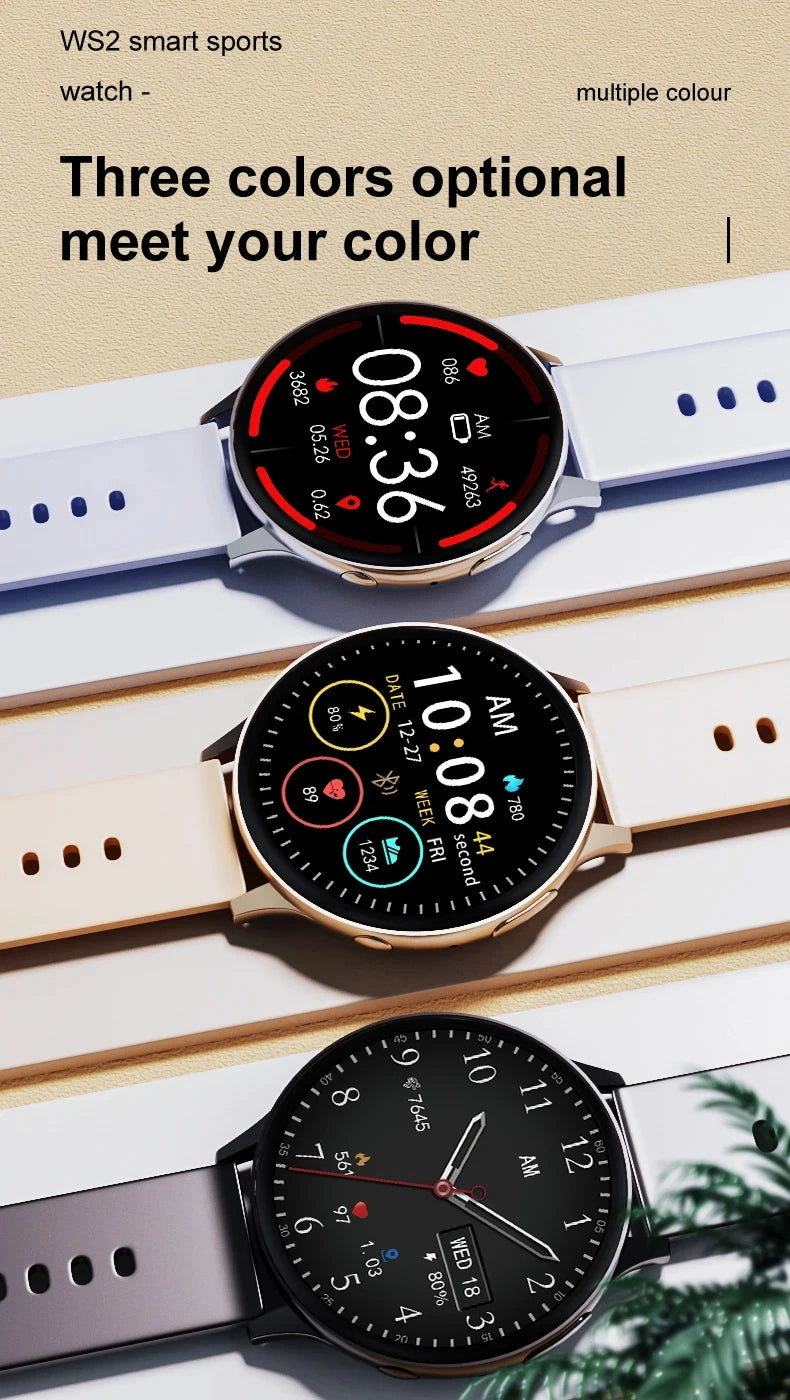 2026 New Women Bluetooth Call Smart Watch Heart Rate Blood Pressure Monitoring Smartwatches IP67 For Android IOS Men Smartwatch