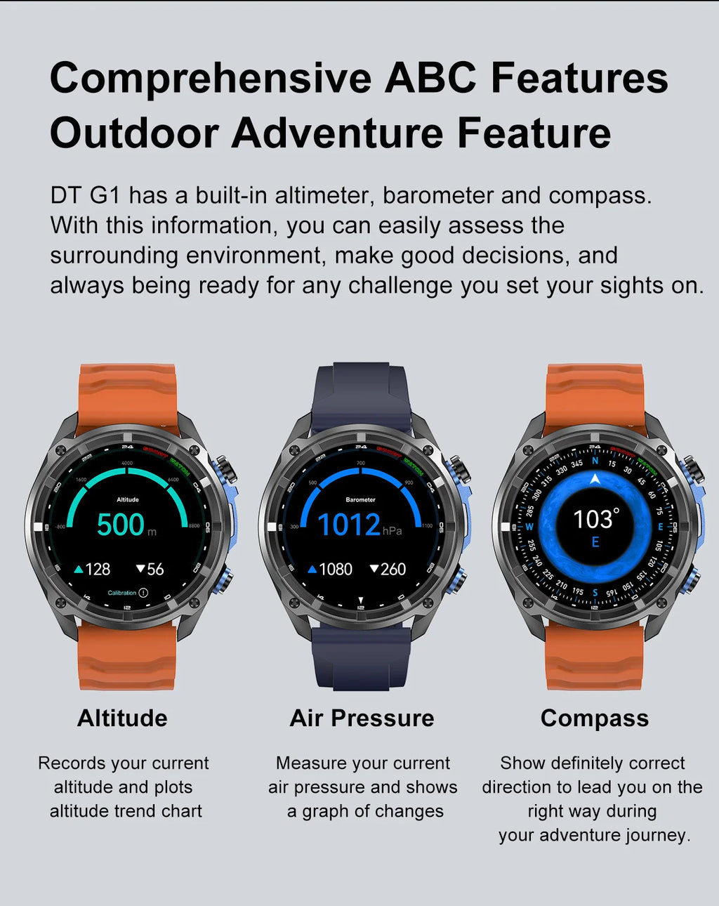 T-Rex3 Pro GPS Offline Map 1000mAh Battery Smart Watch Built in Swim Sports Clock 10ATM Waterproof 4GB Outdoors Military Watches