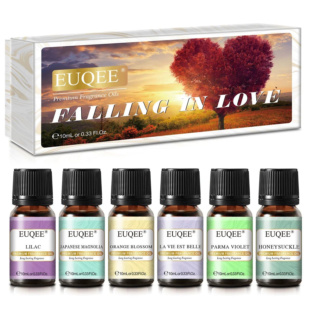 EUQEE 10ML Men's Fragrance Oil For Car Diffuser,Making Candle Leather Forest Pine Coffee Cake Cedarwood Bay Rum 1pcs/3pcs/6pcs