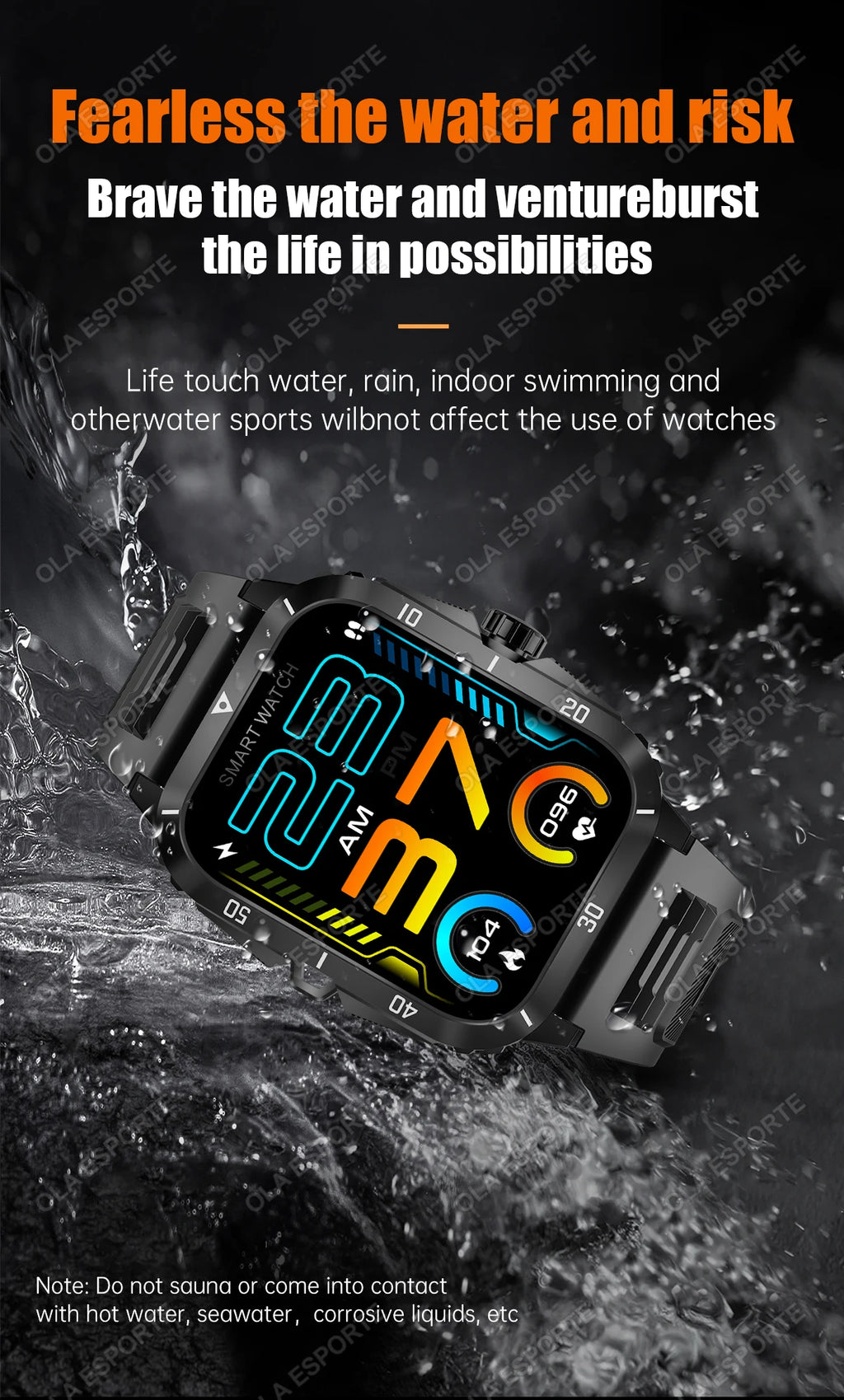 2025 Sport Smart Watch For Men 1.96'' Screen Blood Oxygen Bluetooth Call Watch 100+Sport Waterproof Smartwatch Man Reloj Hombre