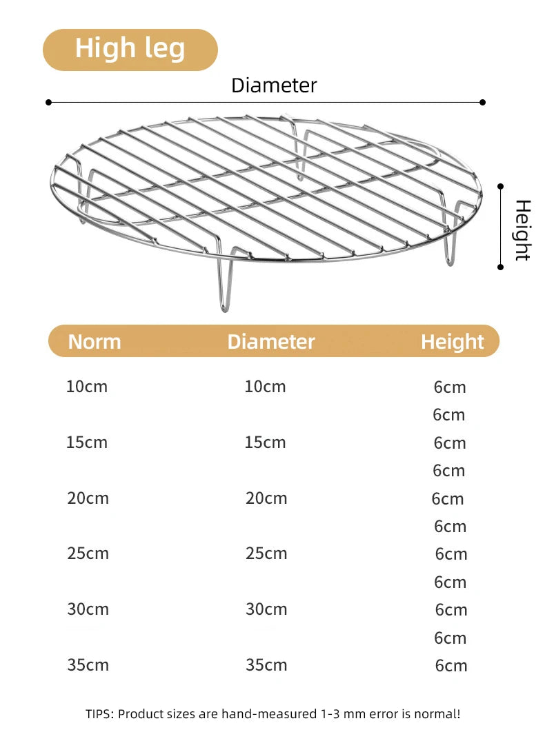 Microwave Oven Empty Grid Stainless Steel  BBQ High Chassis Fried Shelf Bracket Air Fryer Kitchen Cooker Accessories Barbecue