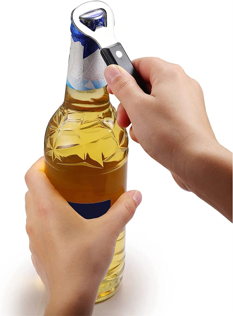LMETJMA Can Punch Bottle Opener Manual Stainless Steel Can Beer Bottle Opener Small Bottle Opener Can Tapper for Camping JT177
