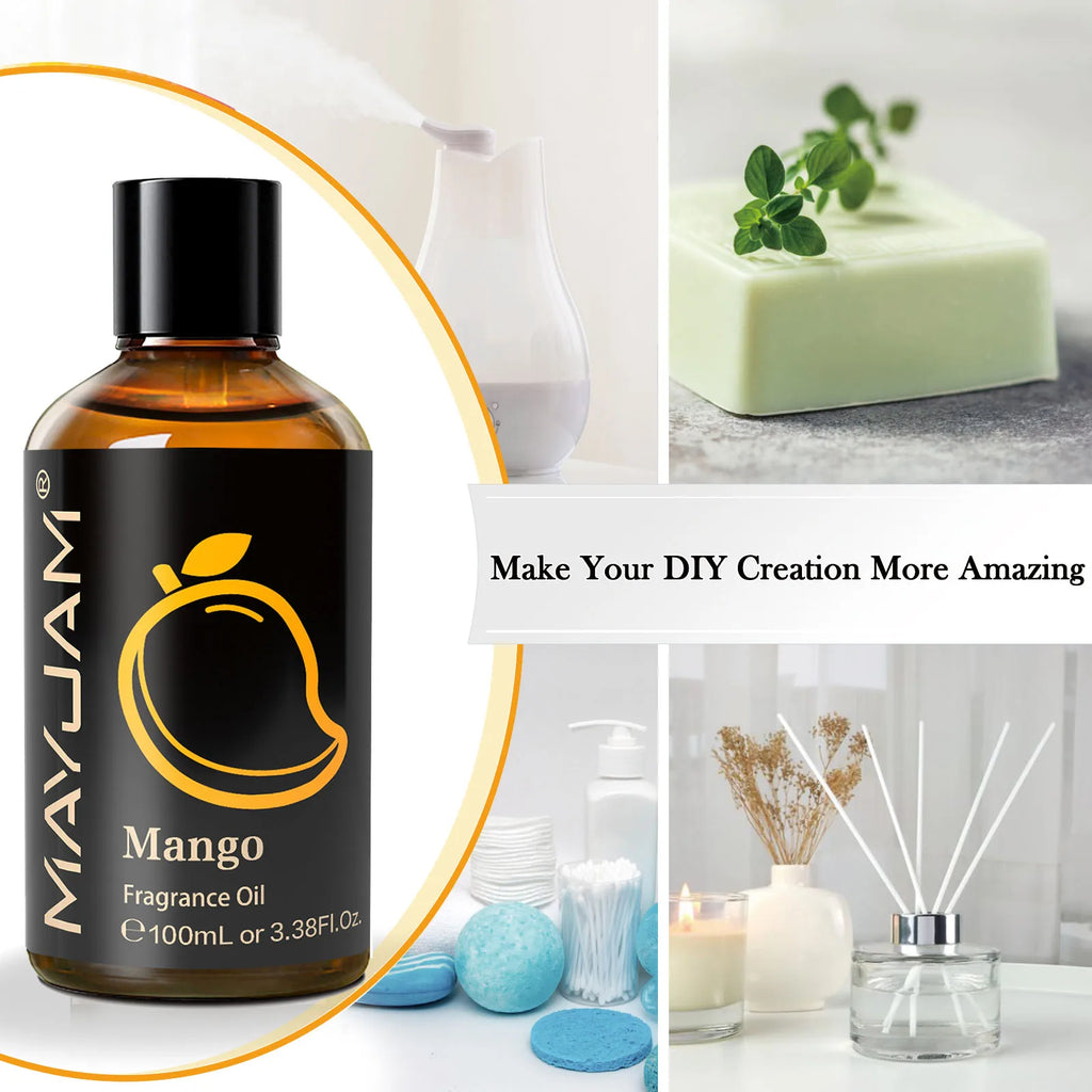 MAYJAM 100ML Fruit Essential Oil Mango Strawberry Watermelon Blueberry Cranberry Cherry Grape Cucumber Melon Fragrance Oil