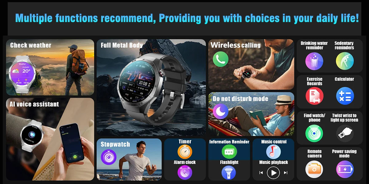 Smart Watch 5 Pro GPS NFC Smartwatch Men 360*360 AMOLED Screen Heart Rate Monitor Bluetooth Call IP67 Waterproof Men Smartwatch
