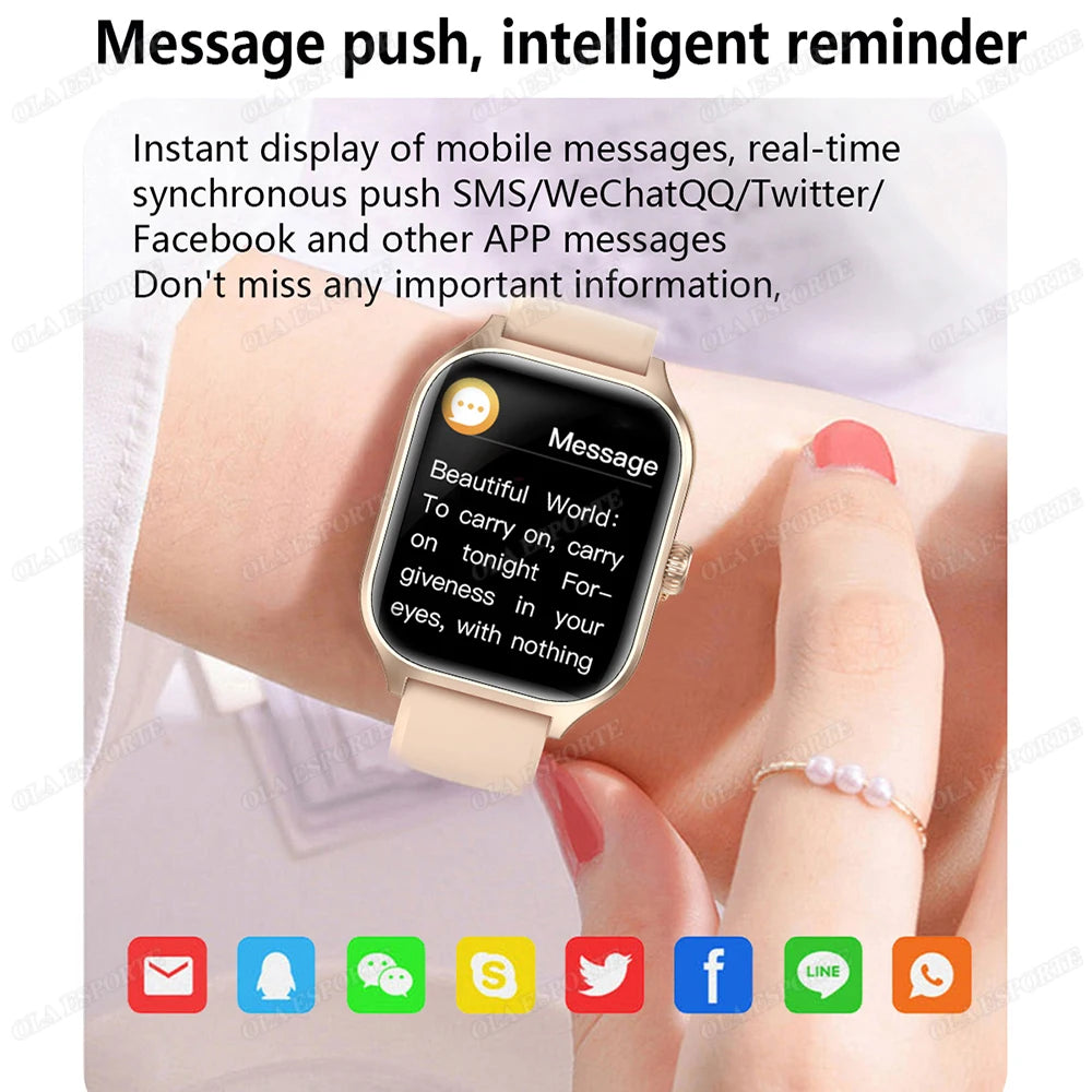 New Smart Watch 2.01'' HD Display Bluetooth Call Health Monitor Sports Mode GPS Track Smartwatch Men Women For Android IOS HT30