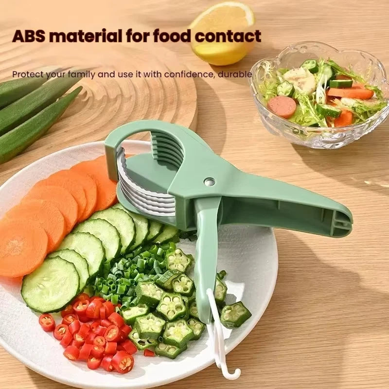 1Pc Kitchen Tools Stainless Steel Vegetable and Fruit Slicer Multi Functional Salad Slicer Kitchen Accessories