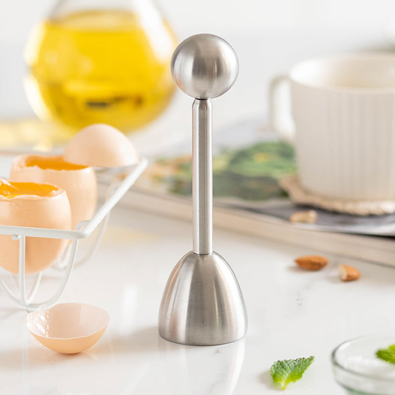 Egg Shell Opener Stainless Steel Egg Cup Holders Hard Soft Boiled Egg Topper Cutter Cracker Kitchen Tools Gadget for Cooking