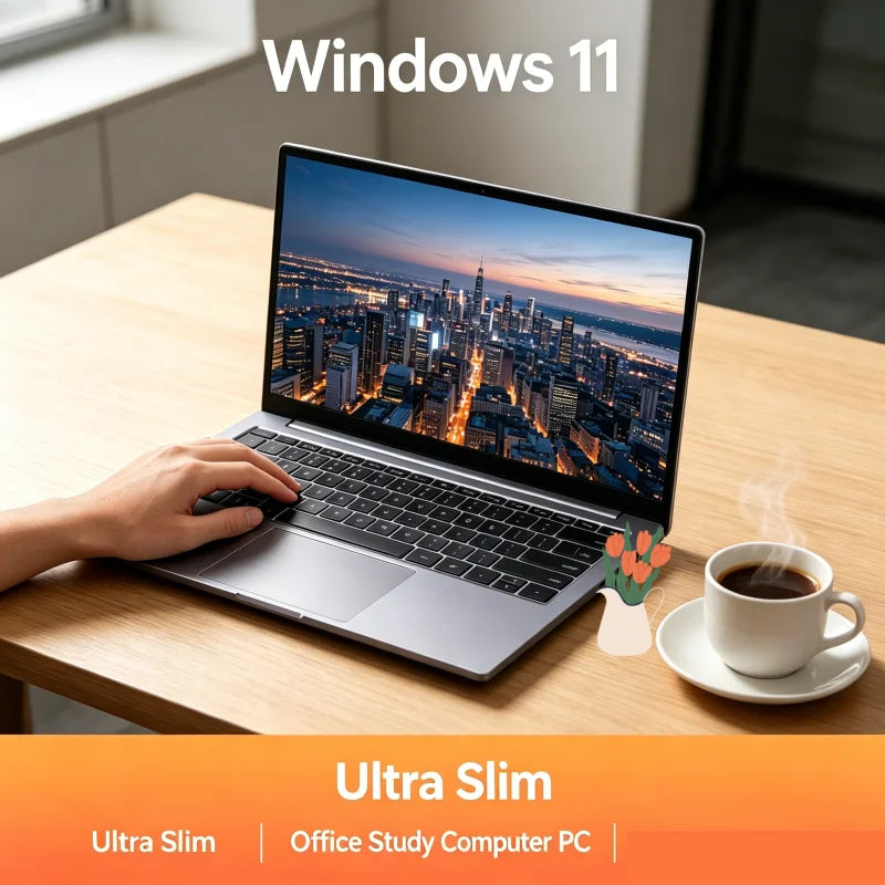 Intel 6500Y Slim Premium 14.1 Inch Notebook 2026 Win11 DDR4 16GB RAM 2TB SSD Portable Business Laptop