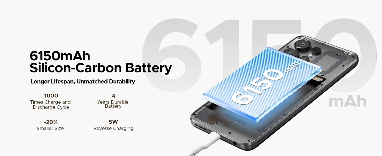 Global Version DOOGEE Note56 X Smartphone 6.56'' Display 24GB RAM(3GB+21GB) 64GB ROM 6150mAh Battery Android16 Mobile Phone
