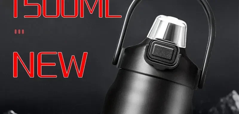 Thermos Vacuum Stainless Cup Thermal Cold Hot Insulated Stainless Steel Water Bottle with Straw Water Bottles