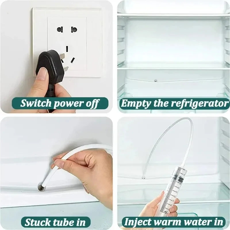 5/6 Pcs Refrigerator Drain Hole Clog Remover Fridge Hole Brush Water Outlet Cleaner for Household Clean Dredge Cleaning Tools