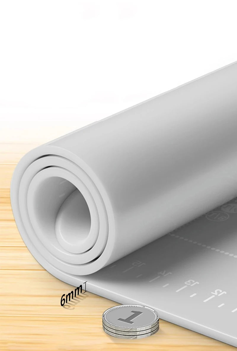 Kitchen Pastry Board Extra Thick Non-Slip Silicone Baking Mat Food Grade Rolling Dough Pastry Mat for Pizza Pasta Cookies