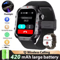 2026 New Military Smart Watch Men IP68 5ATM Outdoor Sports Fitness Tracker Health Monitoring 1.81Inch Bluetooth Calls Smartwatch