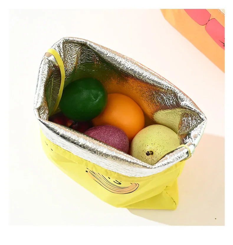 ‌"Insulated Fresh-Keeper Bag - Reusable Storage Organizer for Bananas, Lettuce & Vegetables (Drawstring Closure)"