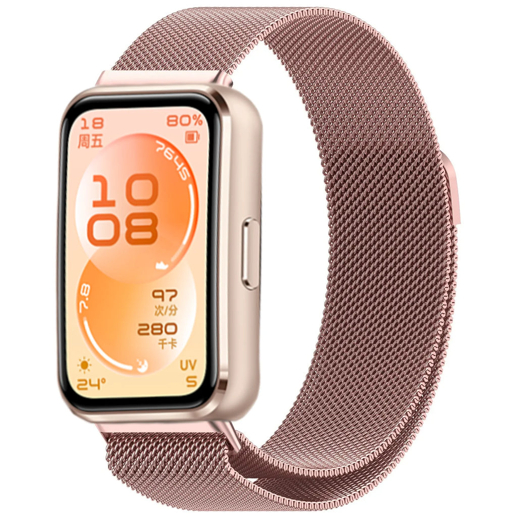 Milanese Band for Huawei Band 11 Pro 11 Metal Magnetic Strap Bracelet Breathable Wristband for Huawei Band 11 Correa Accessories