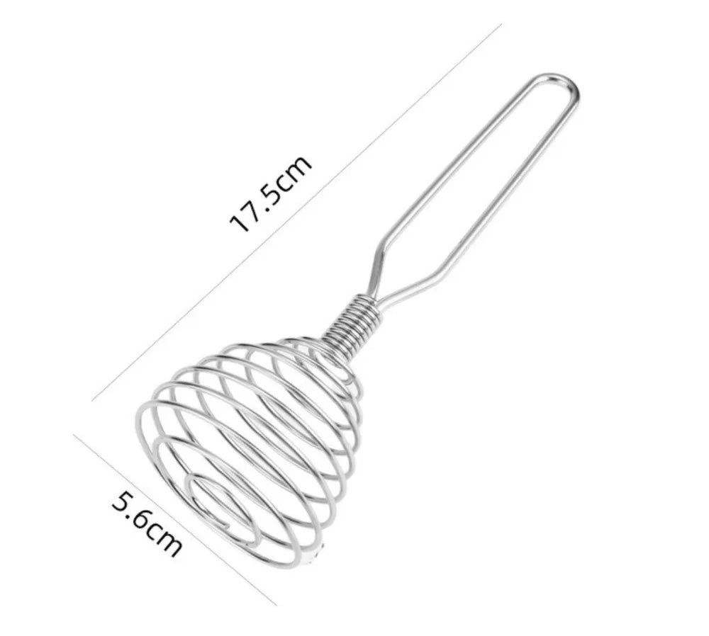 New Stainless Steel Manual Press Type Egg Beater Creative Honey Spoon Mixer Milk Jam Stirring Spoon Kitchen Baking Cooking Tools