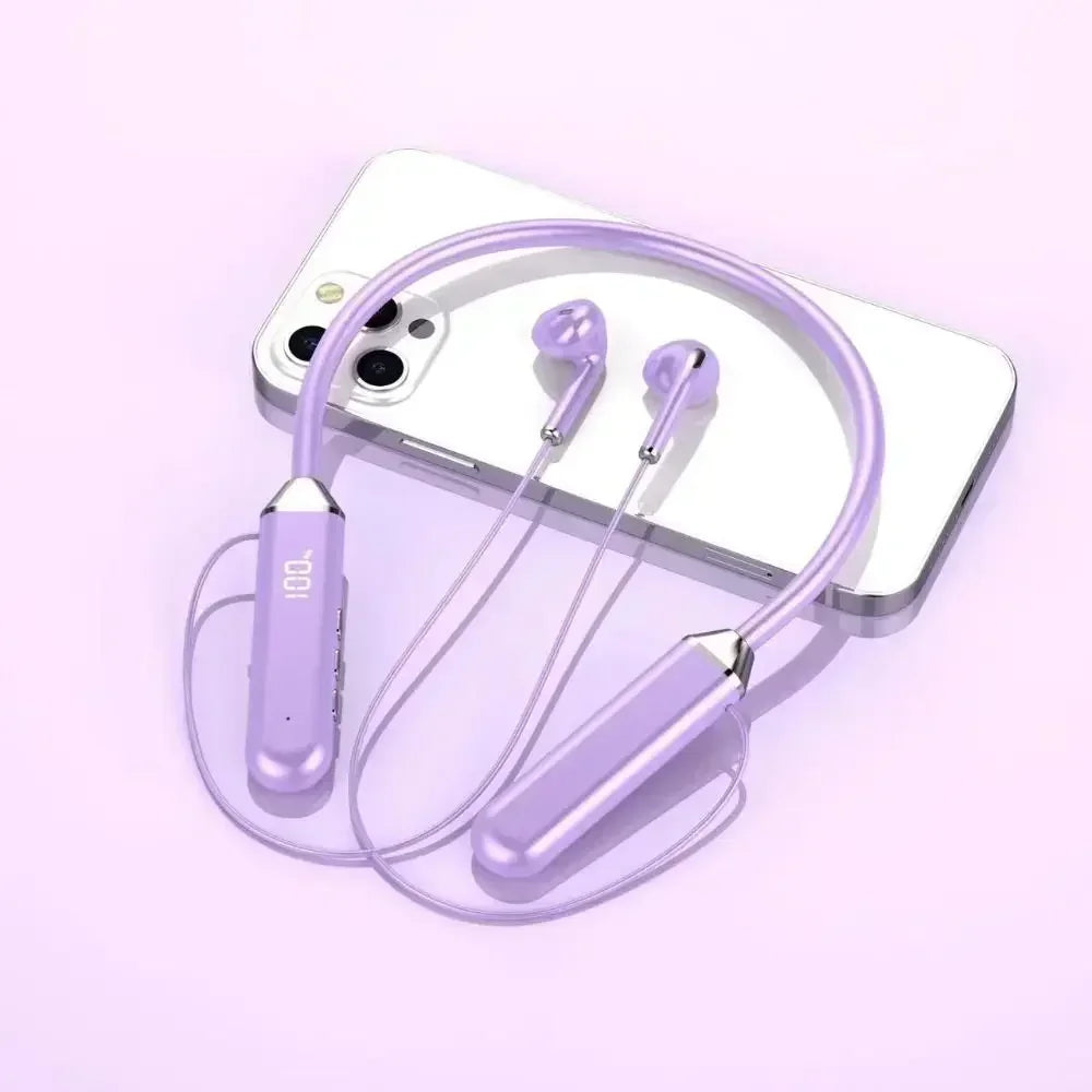 Waterproof Bluetooth Earphone Bluetooth Aluminum Alloy Wireless Headphones With Microphone Bilateral Stereo Neckband Headphones
