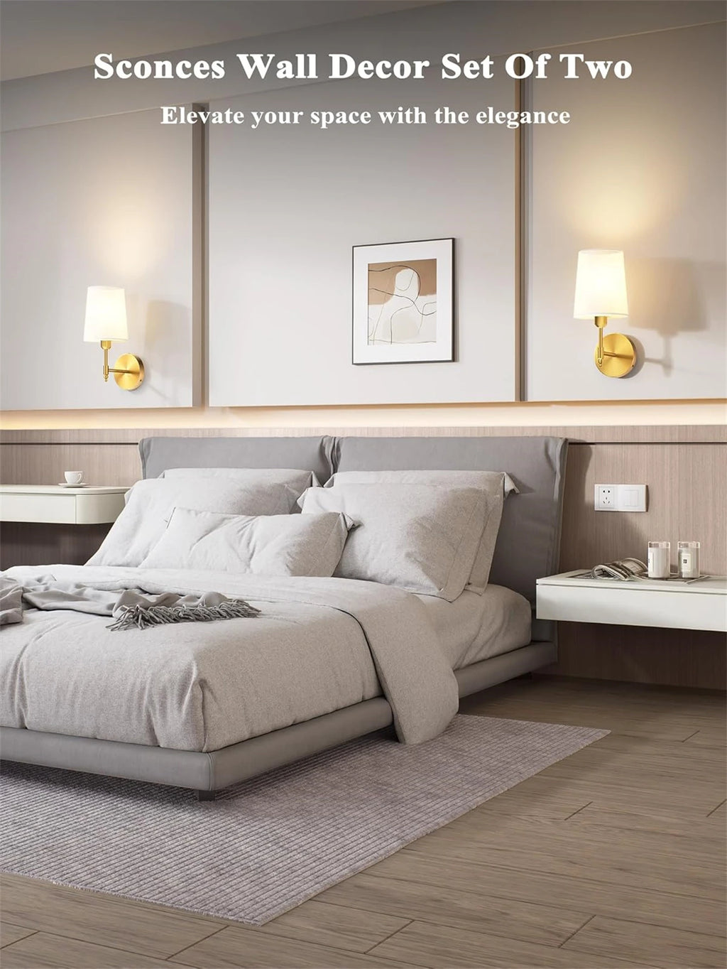 Wiring Free Rechargeable Wall Lamp 4000Mah Dimmable 15 Colors Detachable Bulb Remote Control for Bedroom Living Room Lighting