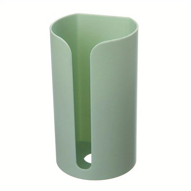 1pc Contemporary Wall-Mounted Plastic Bag Dispenser, Kitchen Garbage Bag Storage Basket, Convenient Pull-Out Organizer for Trash