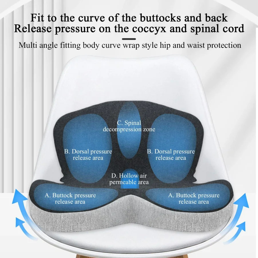 FULLHOT Memory Foam Cushion Interior Accessories Pillow Car Seat Waist Pillow Lumbar Support Office Pillow Chair Cushion