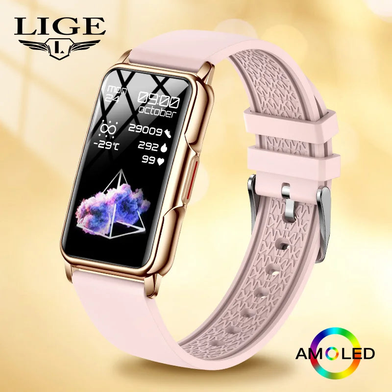 Smart Bracelet Women Smartwatch Men Heart Rate Blood Oxygen Waterproof Sport Fitness Smart Band Watch Call Reminder Ladies+Gift
