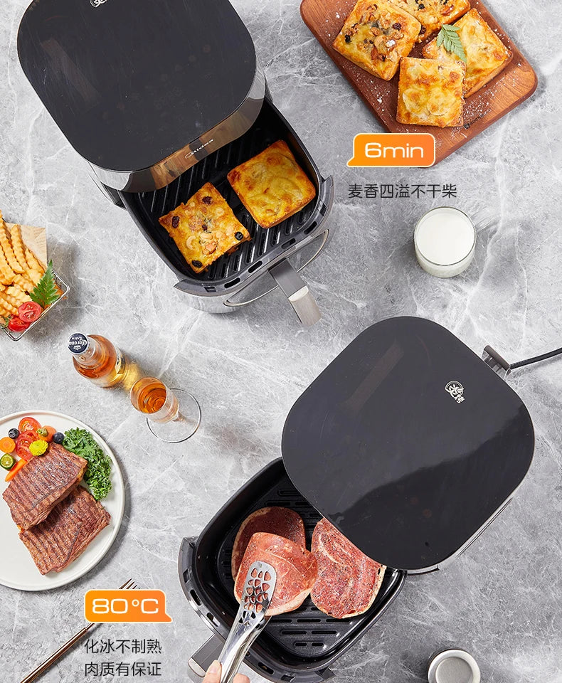 Bake Air Fryer: New Home Multifunctional. Large Capacity Integrated Automatic Visual Electric Oven Fritadeira Eletrica Air Fryer
