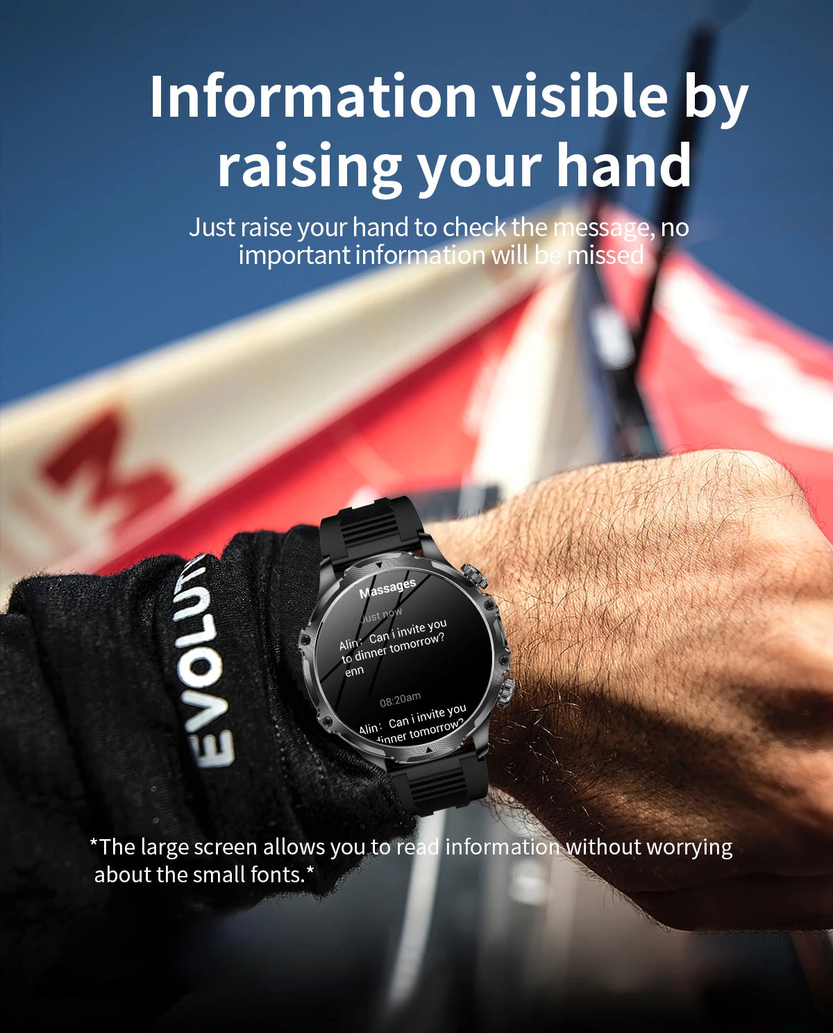 New 1000mah Long Standby AMOLED Smart Watch Men Sports Fitness LED Flashlight 3ATM Waterproof BT Call Smartwatch Men +GiFt