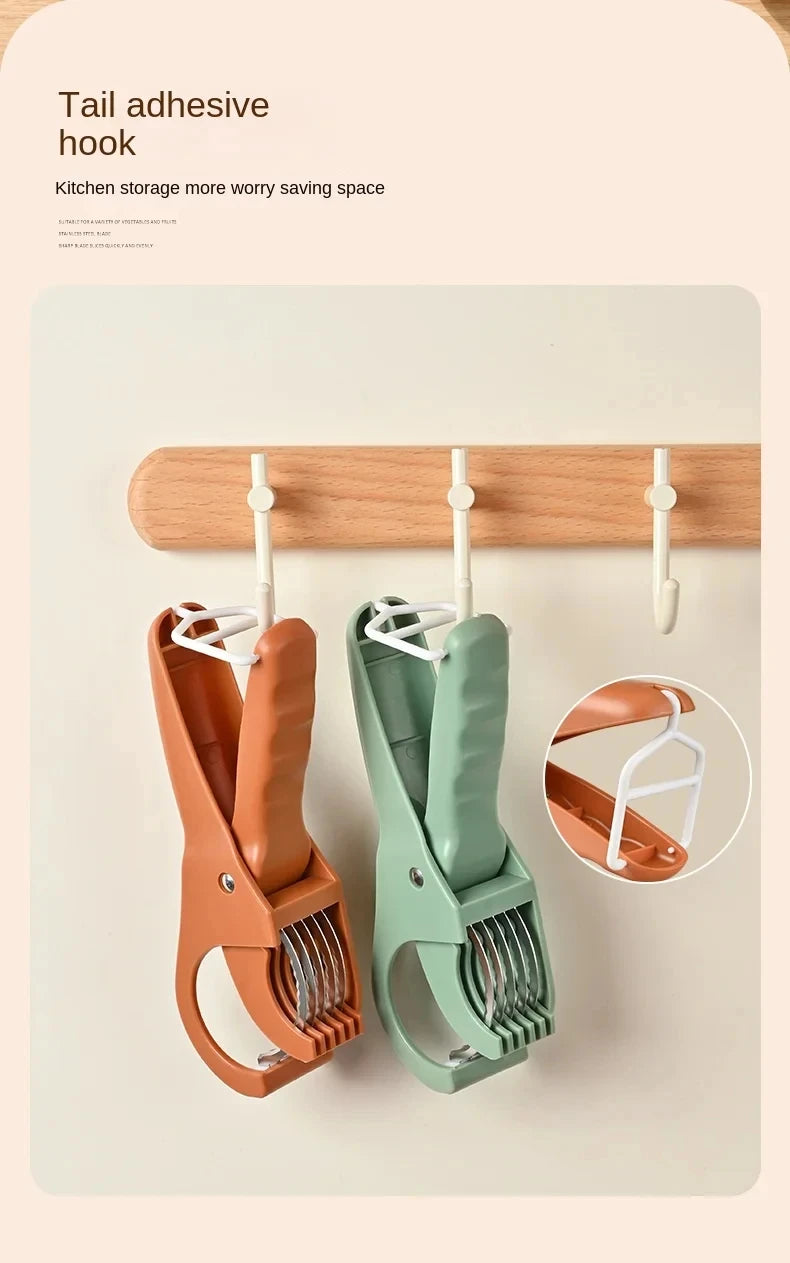 1Pc Kitchen Tools Stainless Steel Vegetable and Fruit Slicer Multi Functional Salad Slicer Kitchen Accessories