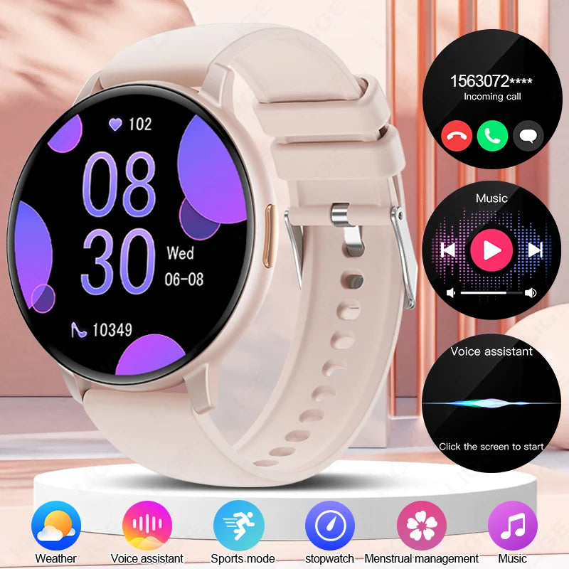 LIGE Fitness Smartwatch Voice Assistant 2026 Heart Rate Monitor Bluetooth Call IP67 Waterproof New Sports Tracker Smart Watches