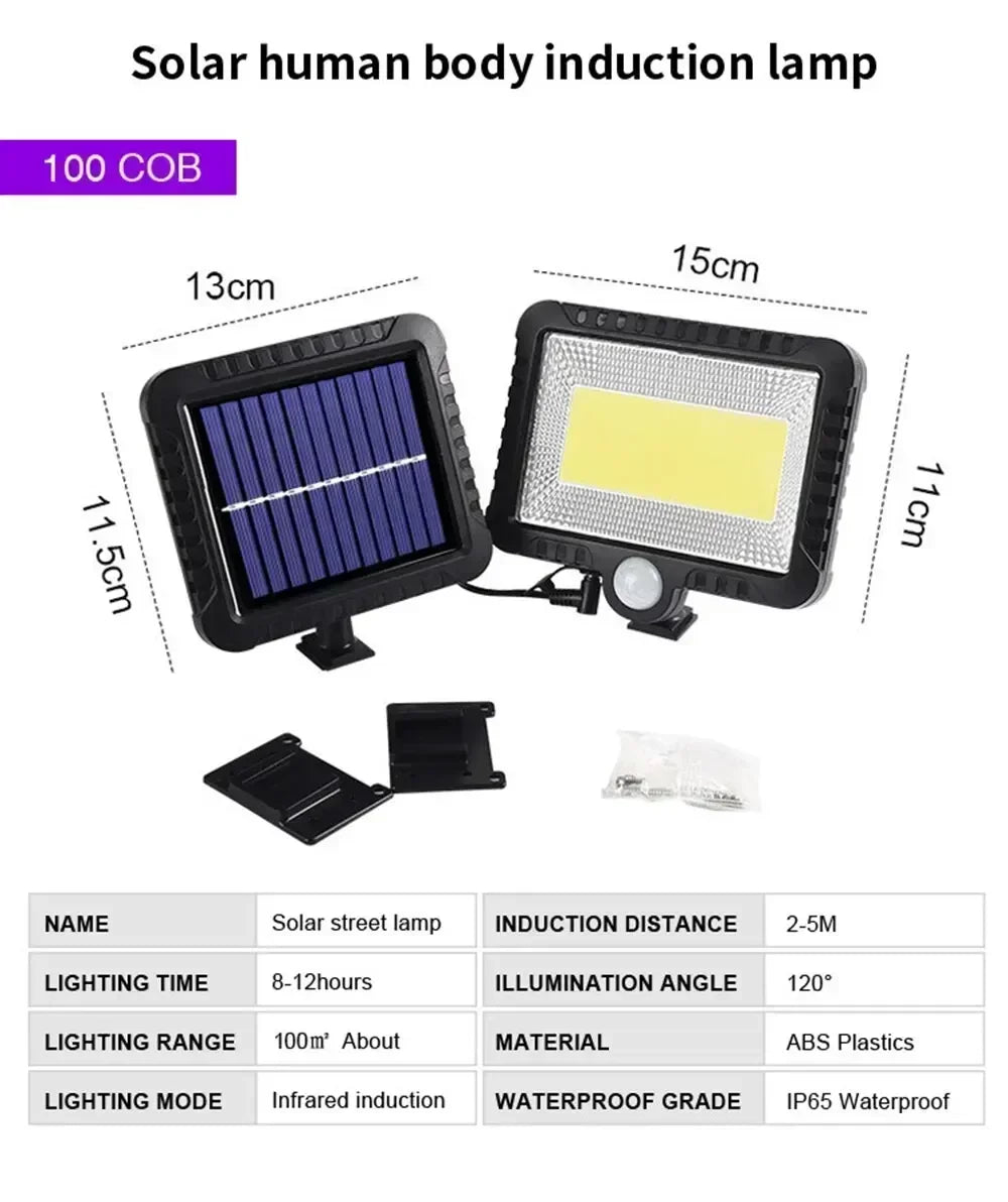 Super Bright Motion Sensor Solar Split Lights Garden Decoration 3 Modes Outdoor IP65 Waterproof Emergency Wall Courtyard Lamp