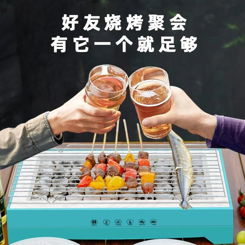 Disposable Portable Charcoal Grill Smokeless Quick Light Barbecue Rack For Outdoor Camping Picnic Beach Party Home Family Gift