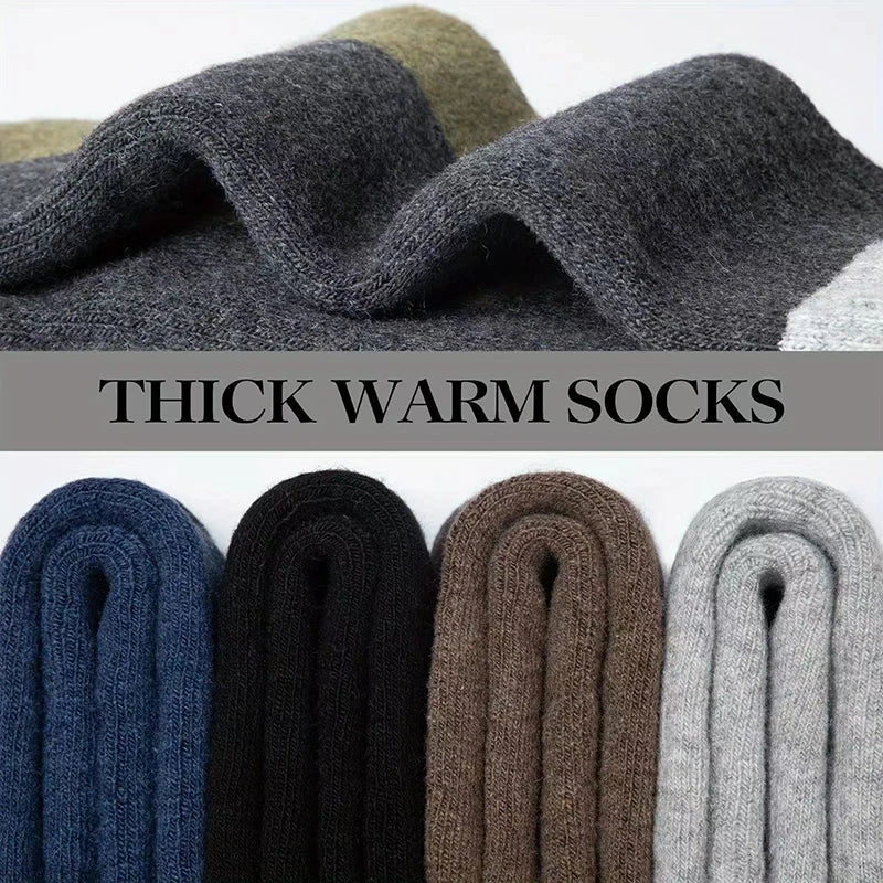 Winter Merino Wool Socks Thickened Warm Moisture Wicking Hiking Socks Men Women Thermal Breathable Durable Cycling Outdoor Socks