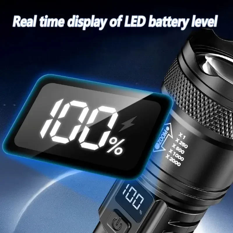 Ultra Bright P50 LED Flashlight Tactical EDC Zoomable Handheld Torch Emergency Spotlight  14500 18650 Battery