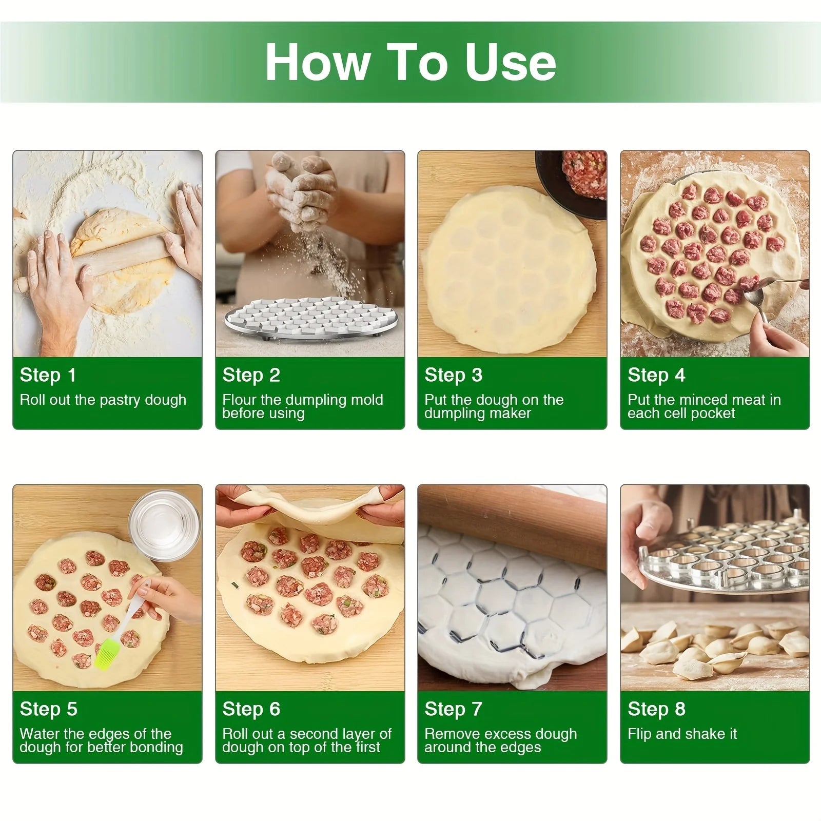 Aluminum Dumpling Maker Tool | 37-Hole Ravioli Press for Homemade Pasta & Meat Fillings | Multi-Use Pastry Mold Kitchen Gadget
