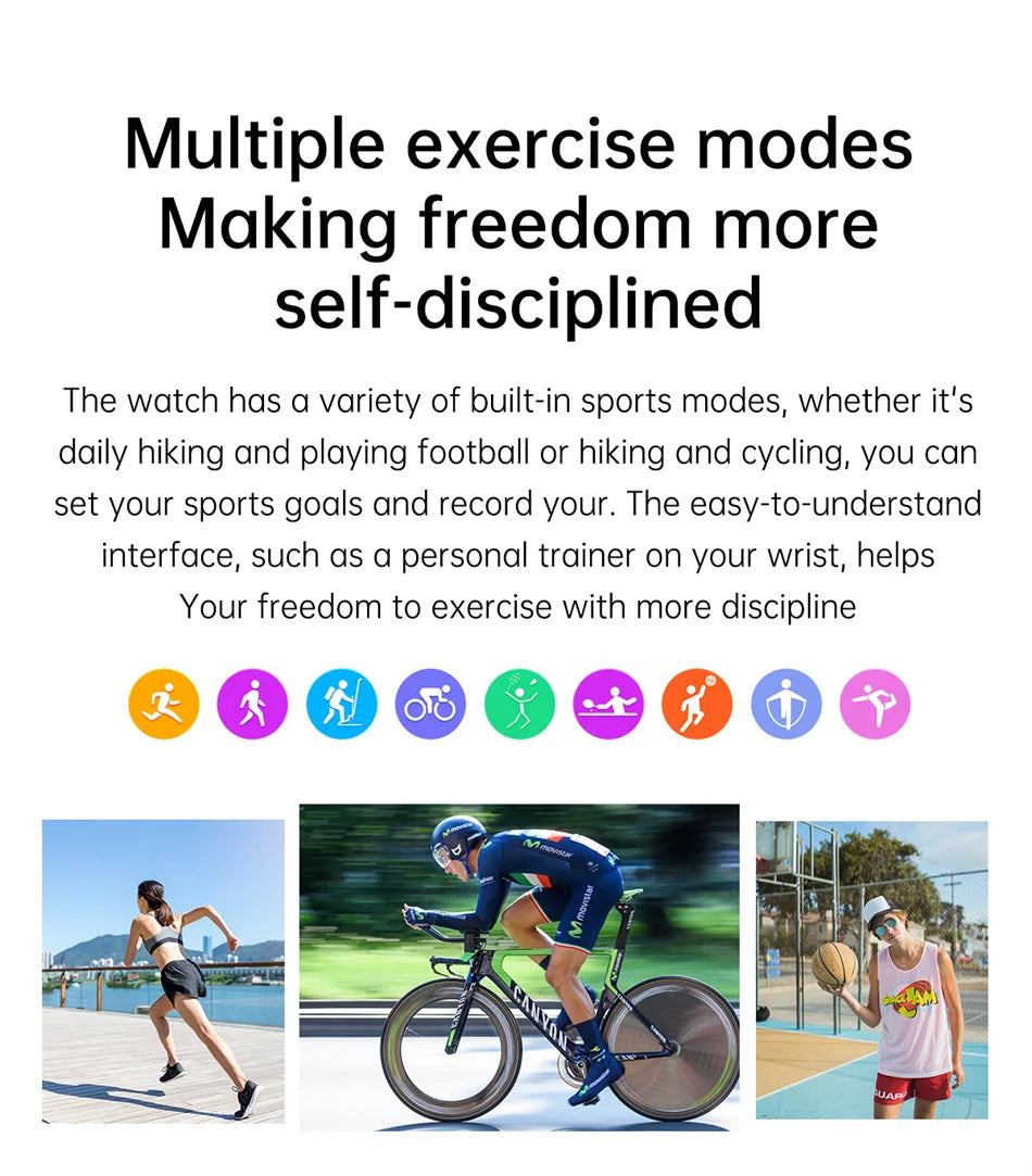 2026 Fashion Smartwatch HD Touch Heart Rate Bluetooth Call Sleep Monitoring NFC Weather Sport Mode Smart Watch For Android IOS