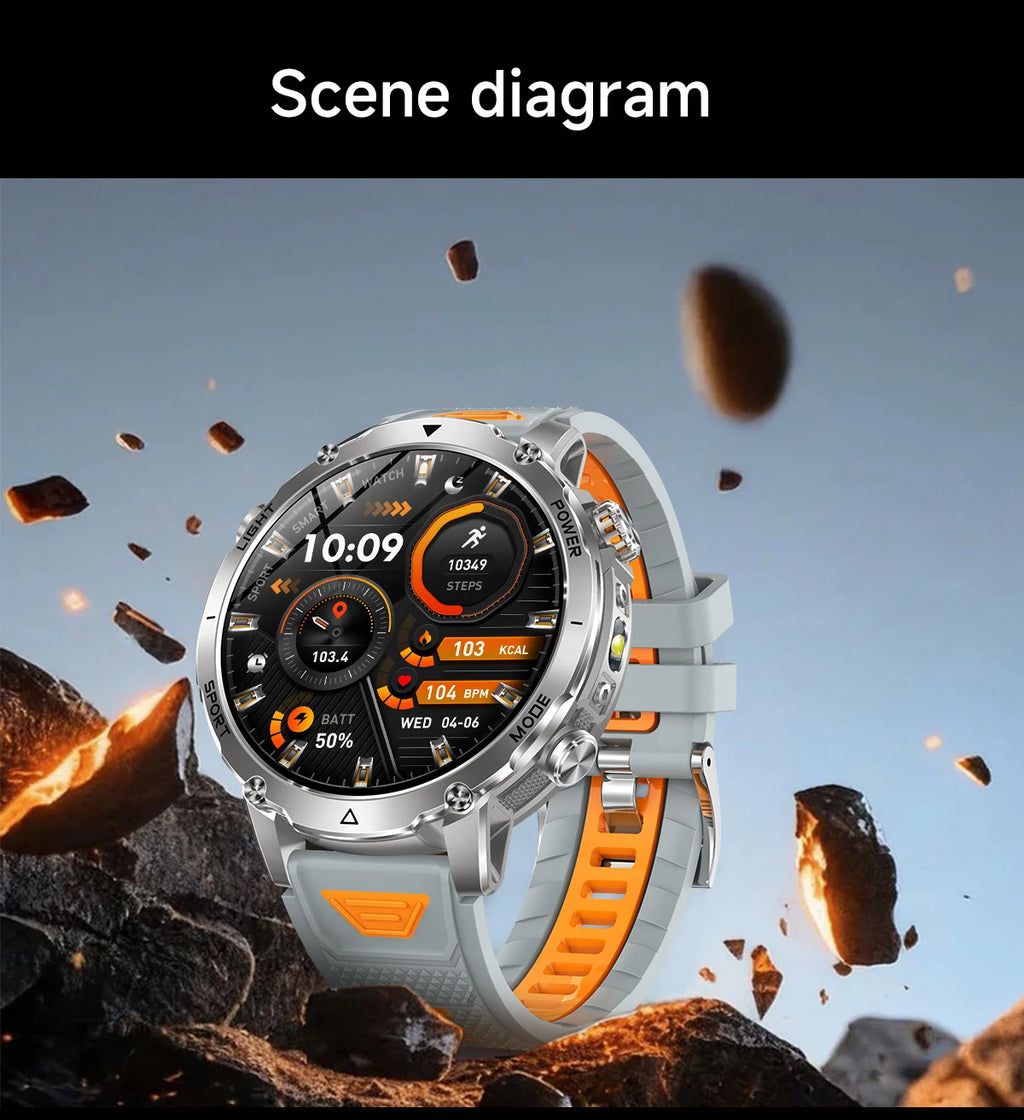 LIGE Men Smart Watch 1400 mAh 1.7 Inch Screen Bluetooth Call Voice Assistant Watch Sport Fitness IP68 Waterproof Smartwatch 2026