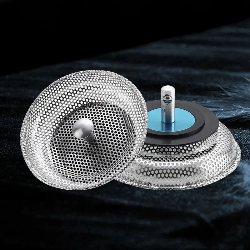 Waste Plug Kitchen Sink Strainer Replacement Basin Drain Filter Stainless Steel Shower Hair Catcher for Bathroom Accessories