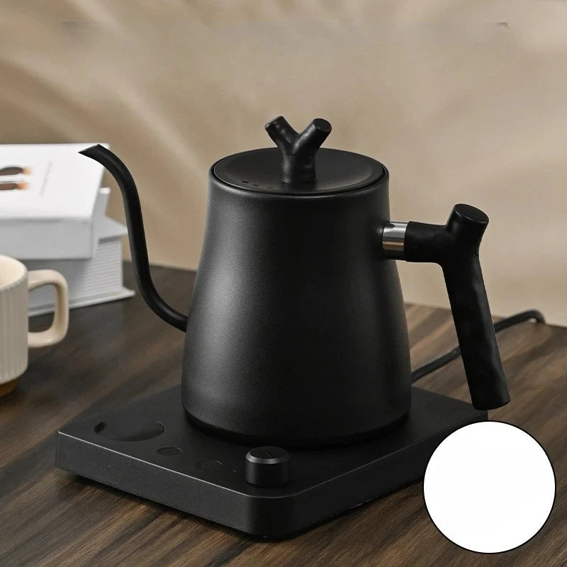 1000ML Stainless Steel Gooseneck Electric Kettle with Digital Temperature Control for Precise Brewing of Coffee and Tea